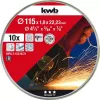 Σετ δίσκων κοπής kwb 712021 λεπτός δίσκος κοπής επίπεδου κέντρου 10 τεμ.