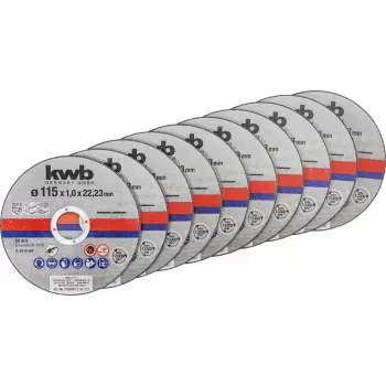 Σετ δίσκων κοπής kwb 712021 λεπτός δίσκος κοπής επίπεδου κέντρου 10 τεμ.