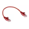 ACT κόκκινο 0,15 m LSZH U/UTP CAT6 καλώδιο patch slimline datacenter με βύσματα RJ45