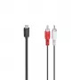 Hama 00200730 καλώδιο ήχου 1,5 m RCA USB μαύρο