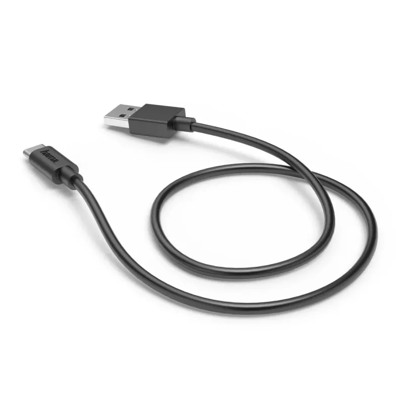 Hama 00201705 Καλώδιο USB USB 2.0 0,5 m USB A USB C Μαύρο