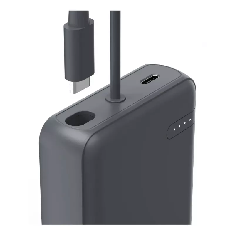 Hama «Travel» Power Pack με καλώδιο, 10.000 mAh, 2 έξοδοι: 2x USB-C, ανθρακί