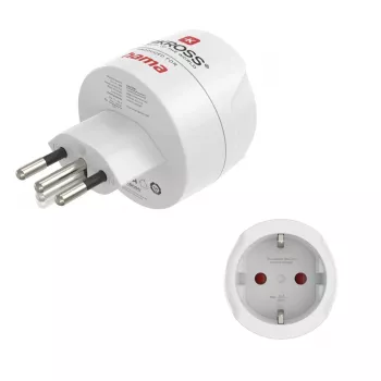 Hama 00223484 Προσαρμογέας Βύσματος Τύπου J σε Τύπου C (Ευρωπαϊκό Βύσμα) Λευκό