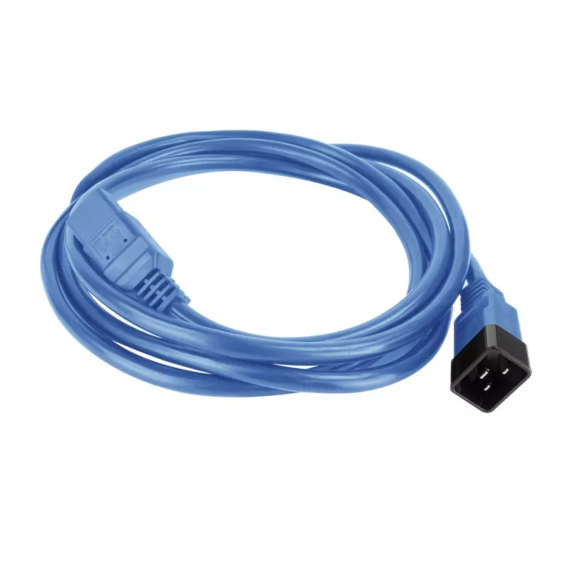 Καλώδιο ρεύματος ACT C20–C21 IEC60320 μπλε 1 m, 250 V, 16 A