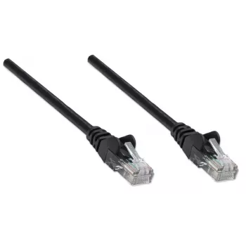 Intellinet Καλώδιο δικτύου patch, Cat5e, 3m, Μαύρο, CCA, U/UTP, PVC, RJ45, επιχρυσωμένες επαφές, προστασία προεξοχών, ενσωματωμένη προστασία από τσάκισμα, εφ' όρου ζωής εγγύηση