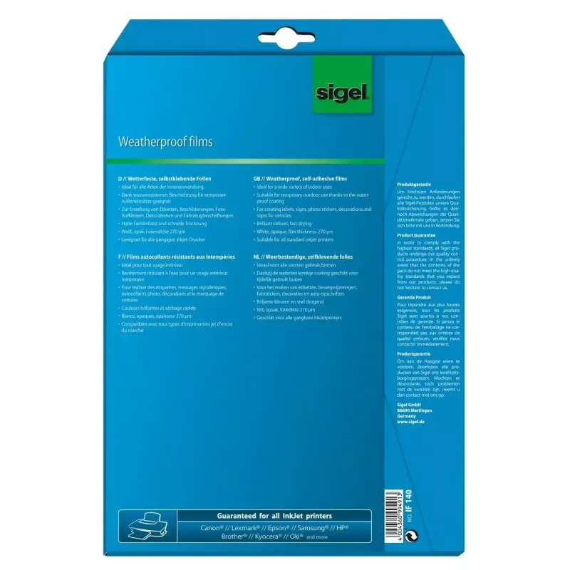 Αυτοκόλλητη ετικέτα εκτυπωτή Sigel IF140