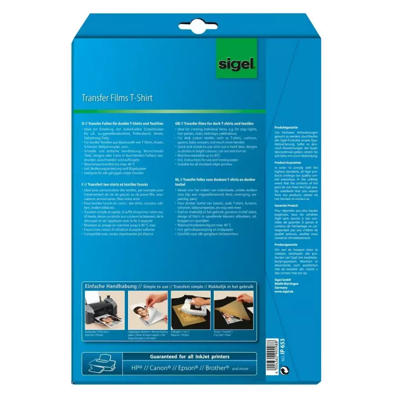 Χαρτί μεταφοράς για ρούχα Sigel IP653