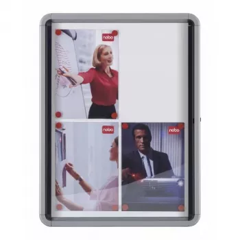 Nobo Premium Plus μαγνητικός κλειδωμένος πίνακας πληροφοριών με αρθρωτή πόρτα 6xA4