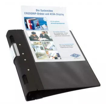 WEDO ERGOGRIP A4 ντοσιέ παρουσίασης με κρίκους, 56 mm, μαύρο, 4 κρίκοι, 58 18001