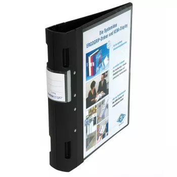 WEDO ERGOGRIP A4 ντοσιέ παρουσίασης με κρίκους, 56 mm, μαύρο, 4 κρίκοι, 58 18001