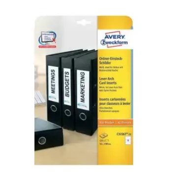 Avery Zweckform C32267-25 ετικέτες επισήμανσης ντοσιέ 54 x 190 mm, λευκές
