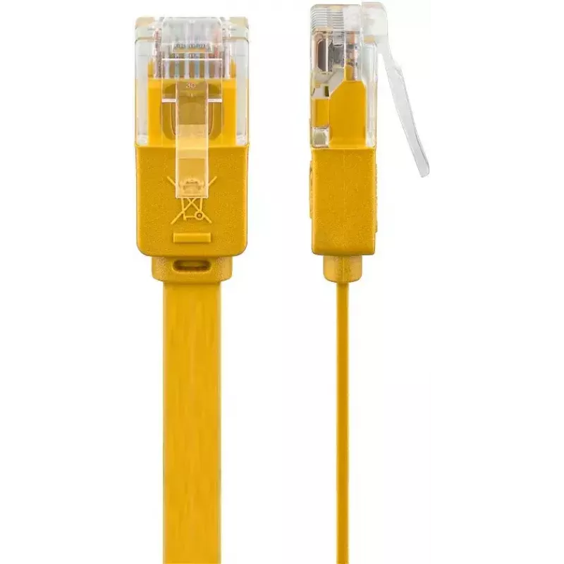 Wentronic RJ-45 CAT6 2m καλώδιο patch, βύσμα/βύσμα, U/UTP, κίτρινο (96414)