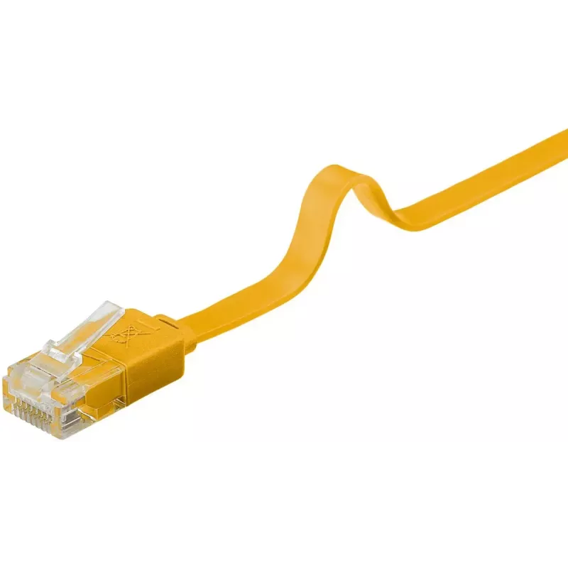 Wentronic RJ-45 CAT6 2m καλώδιο patch, βύσμα/βύσμα, U/UTP, κίτρινο (96414)