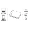 Hama 00054546 αναγνώστης καρτών USB 3.2 Gen 1 (3.1 Gen 1) Type-A/Type-C μαύρο, ασημί