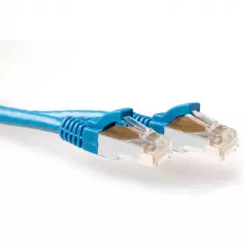 ACT μπλε καλώδιο patch SFTP CAT6A 2 μέτρων με προστασία προεξοχής και βύσματα RJ45