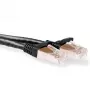 ACT μαύρο καλώδιο patch SFTP CAT6A 7 μέτρων χωρίς προεξοχή με βύσματα RJ45