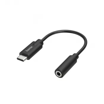 Hama 00200318 Καλώδιο κινητού μαύρο USB-C 3,5 mm