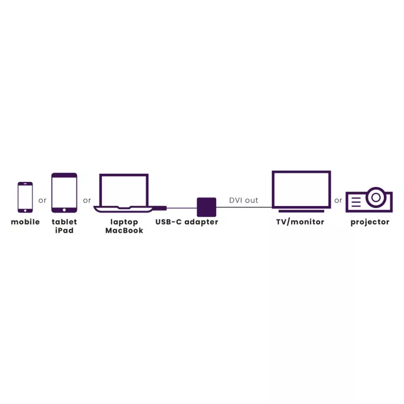 Marmitek 08372 προσαρμογέας βίντεο USB-C σε DVI, 0,15 m, μαύρος/ασημί