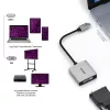 Marmitek 08372 προσαρμογέας βίντεο USB-C σε DVI, 0,15 m, μαύρος/ασημί