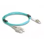 DeLOCK Καλώδιο οπτικών ινών LC Duplex σε SC Duplex OM3 2m