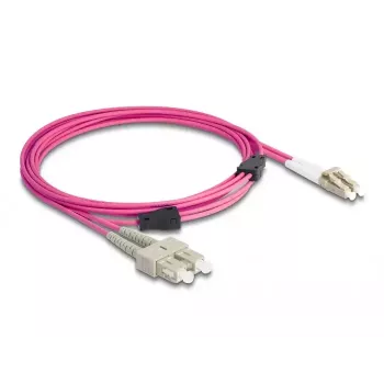 DeLOCK Καλώδιο οπτικών ινών LC Duplex σε SC Duplex OM4 3m