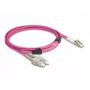 DeLOCK Καλώδιο οπτικών ινών LC Duplex σε SC Duplex OM4 3m