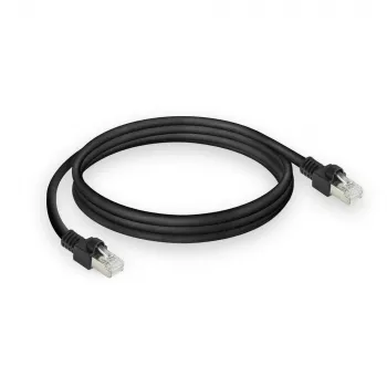 ACT Μαύρο 10 μέτρα S/FTP CAT7 PUR flex καλώδιο patch, με προστασία προεξοχής, με βύσματα RJ45 (συμβατό με CAT6A)