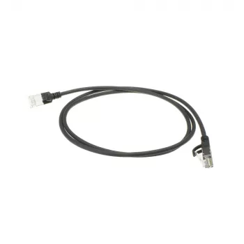 ACT Μαύρο 7 μέτρα LSZH U/FTP CAT6A Datacenter Slimline καλώδιο patch με βύσματα RJ45