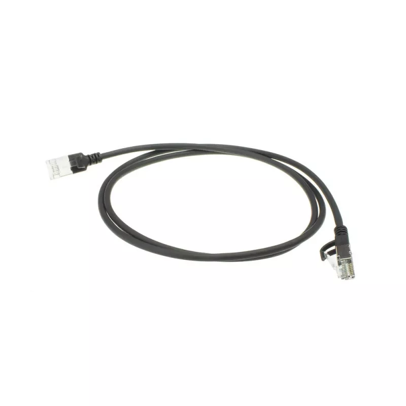 ACT Μαύρο 7 μέτρα LSZH U/FTP CAT6A Datacenter Slimline καλώδιο patch με βύσματα RJ45