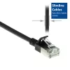 ACT Μαύρο 7 μέτρα LSZH U/FTP CAT6A Datacenter Slimline καλώδιο patch με βύσματα RJ45