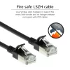 ACT Μαύρο 7 μέτρα LSZH U/FTP CAT6A Datacenter Slimline καλώδιο patch με βύσματα RJ45