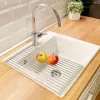 Westmark Home 52512260 σχάρα στεγνώματος πιάτων, επιτραπέζια, ανοξείδωτο ατσάλι/σιλικόνη, ορθογώνια, γκρι