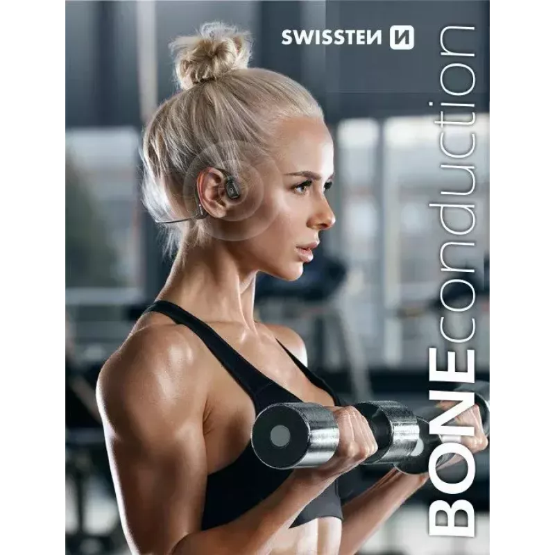 Ακουστικά Swissten Οστέινης Αγωγής Bluetooth V5.0 Μαύρα