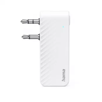 Hama 00014171 Πομπός ήχου Bluetooth για αεροπλάνα και καθολική χρήση, 10 h, AUX, λευκό