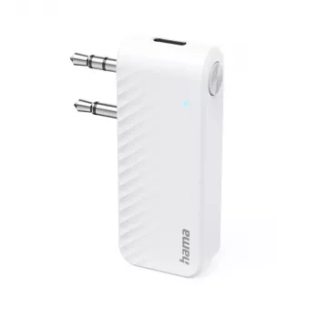 Hama 00014171 Πομπός ήχου Bluetooth για αεροπλάνα και καθολική χρήση, 10 h, AUX, λευκό