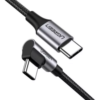 Ugreen 50123 Καλώδιο USB USB 2.0 1 m USB-C Μαύρο, Ασημί
