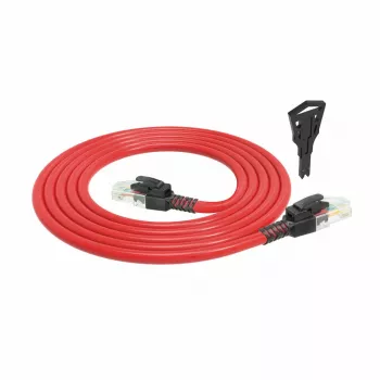 ACT Κόκκινο 3 μέτρα U/UTP CAT6A LSZH Patch καλώδιο χωρίς προεξοχές με βύσματα RJ45