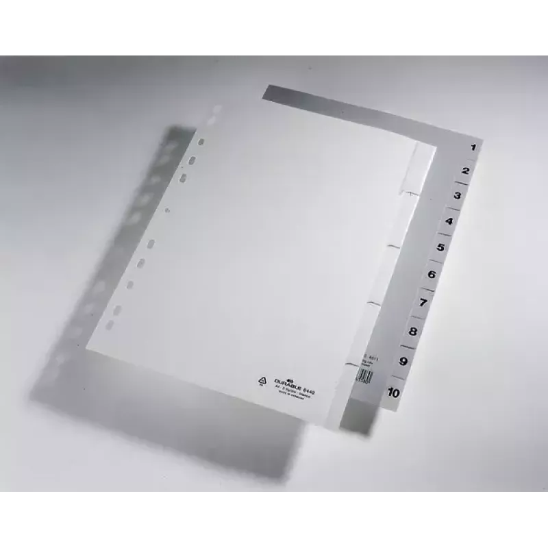 Αριθμητικό ευρετήριο με καρτελάκια Durable 6511-10