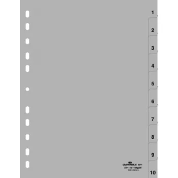 Αριθμητικό ευρετήριο με καρτελάκια Durable 6511-10