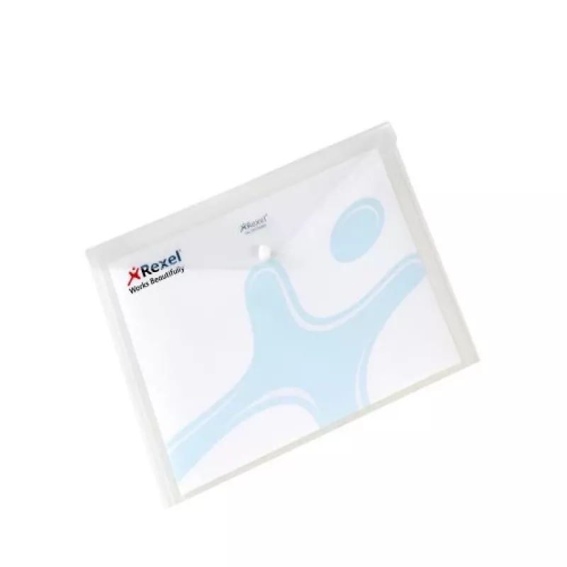 Rexel 16129WH A4 φάκελος εγγράφων, πολυπροπυλένιο (PP), συσκευασία 5 τεμ., λευκός