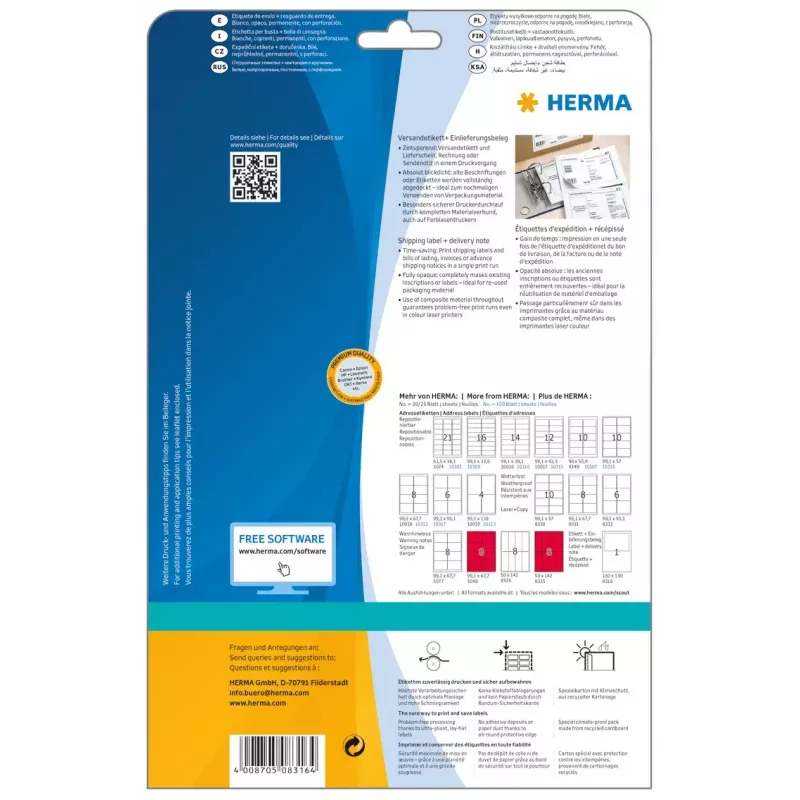 Ετικέτα αποστολής + δελτίο αποστολής HERMA 8316