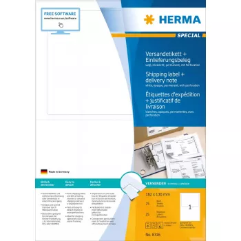 Ετικέτα αποστολής + δελτίο αποστολής HERMA 8316