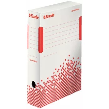 Κουτί αρχειοθέτησης Esselte Speedbox FSC® 80 mm, χαρτί, λευκό, A4, οριζόντια/κάθετη διάταξη, 80 mm, 250 mm