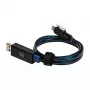Καλώδιο USB-A/Lightning RealPower 0,75 m Μαύρο/Μπλε