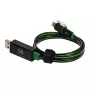 Καλώδιο USB A/Lightning RealPower 0,75m Μαύρο Πράσινο
