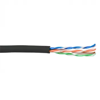 Καλώδιο patch ACT CAT5E U/UTP Λεπτό σύρμα Μαύρο 100m