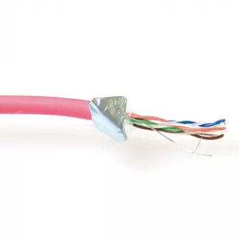 Καλώδιο patch ACT CAT5E F/UTP LSZH Λεπτό σύρμα Κόκκινο 100 m