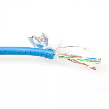 Καλώδιο patch ACT CAT5E F/UTP LSZH Λεπτό σύρμα Μπλε 100m