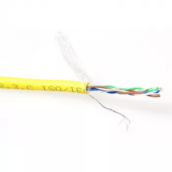 Καλώδιο patch ACT CAT5E F/UTP LSZH Λεπτό σύρμα Κίτρινο 100m