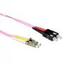 ACT καλώδιο patch οπτικών ινών 1,5 m LSZH Multimode 50/125 OM4 duplex με βύσματα LC και SC